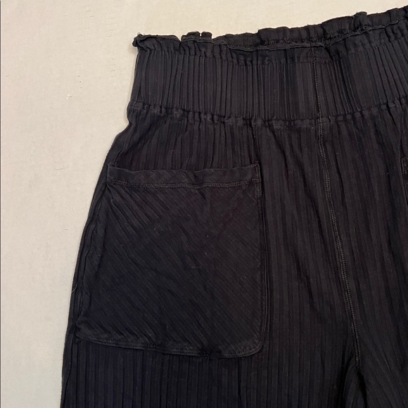 FREE PEOPLE MOVEMENT BLISSED OUT WIDE LEG PANTS BLACK MEDIUM - Picture 8 of 16